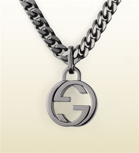 gucci interlocking g silver necklace|gucci interlocking g heart necklace.